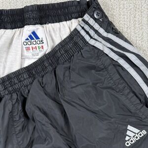 Vintage Y2K Adidas Men's Large Black Lined Warm Up Tear Away Track Pants